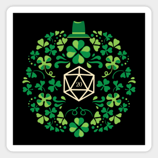 Saint Patrick's Lucky D20 Dice Magnet